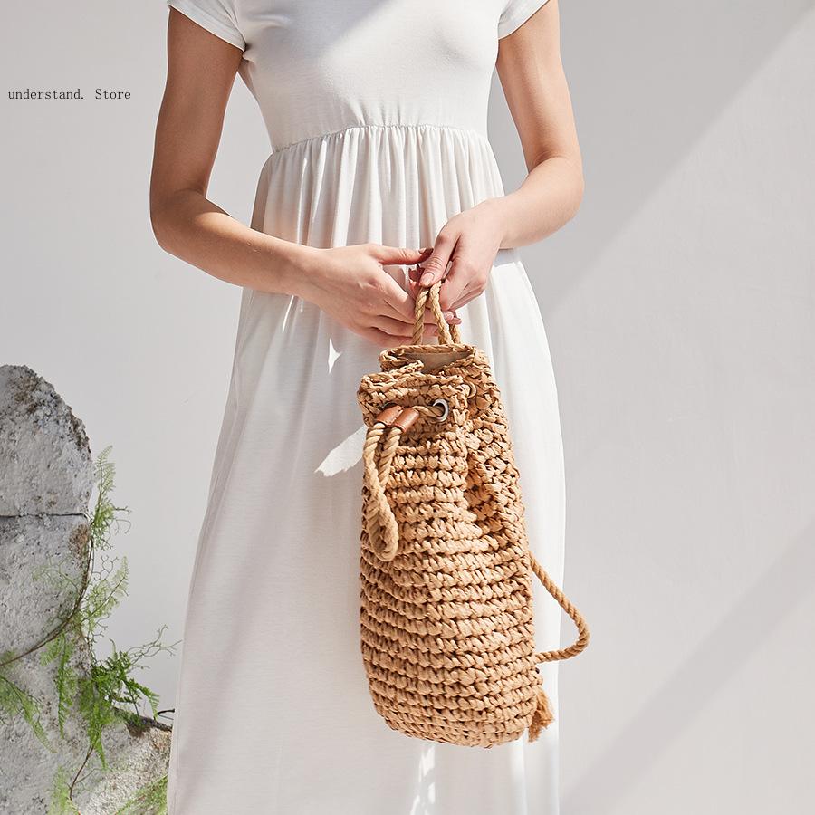 Handmade Drawstring Beach Shou - đánh giá và giá Women'S Raffia Bags