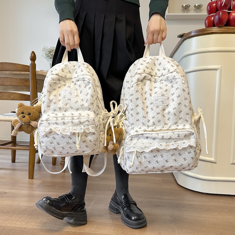 Winter Corduroy Backpack Bow-p - đánh giá và giá Women'S Young Bags