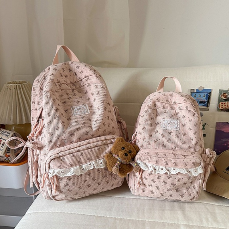 Winter Corduroy Backpack Bow-p - đánh giá và giá Women'S Young Bags