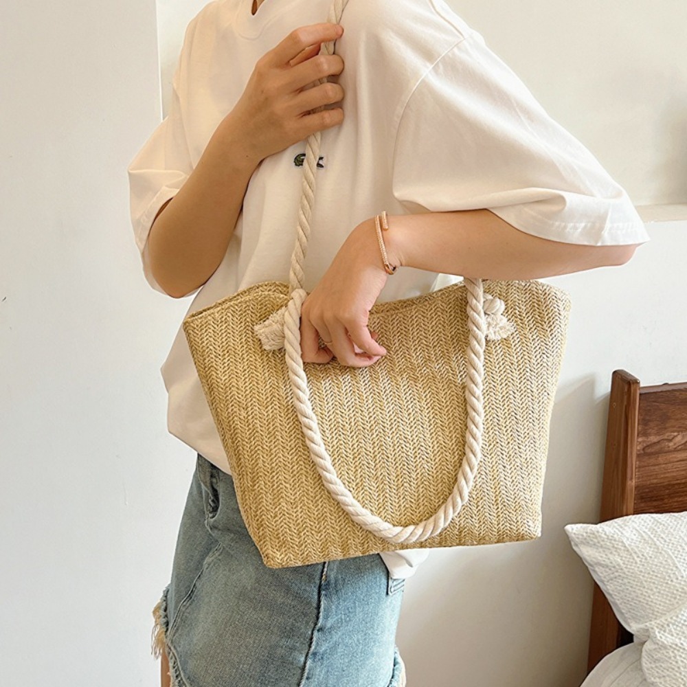 New Summer Beach Tote Bag Larg - đánh giá và giá Women'S Raffia Bags