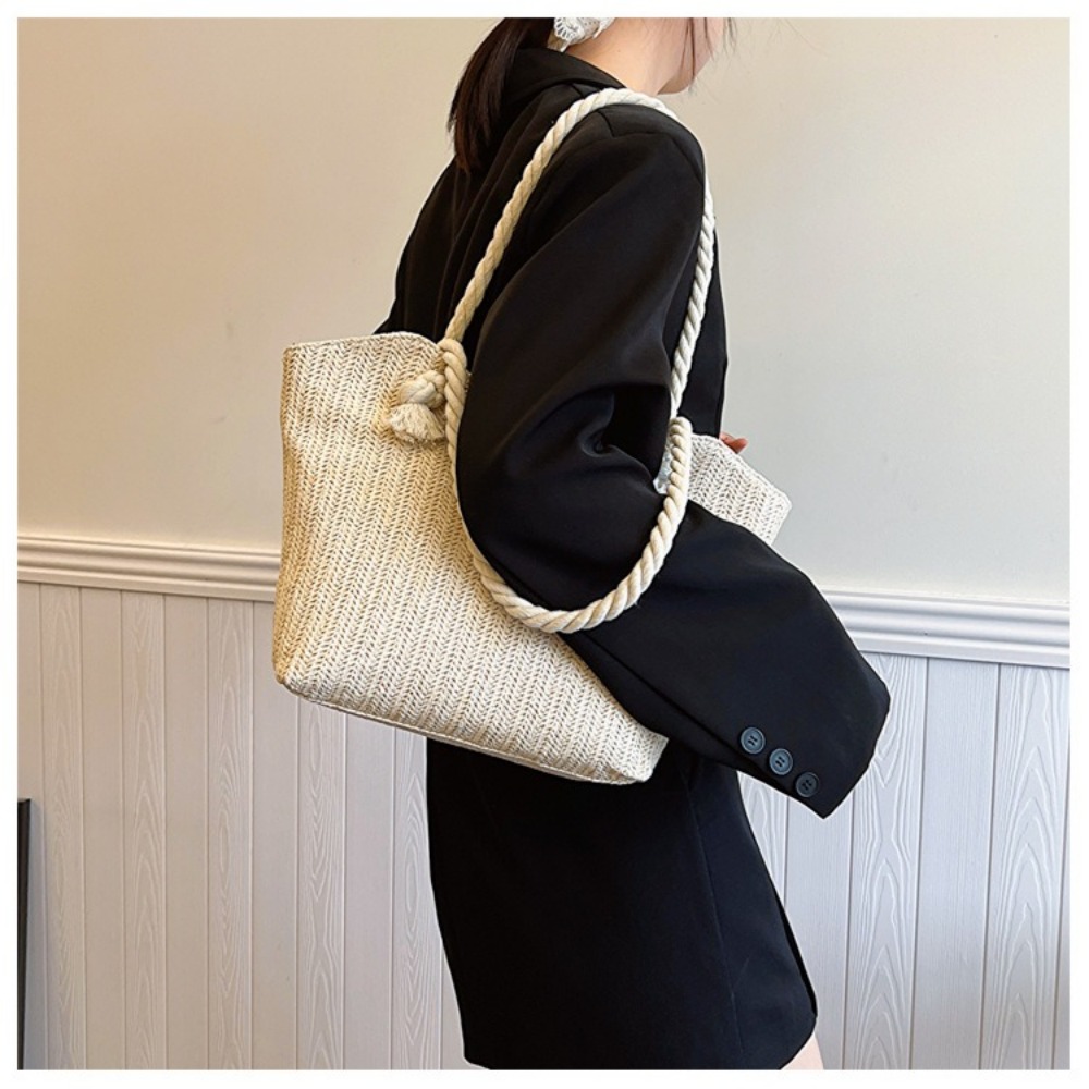 New Summer Beach Tote Bag Larg - đánh giá và giá Women'S Raffia Bags
