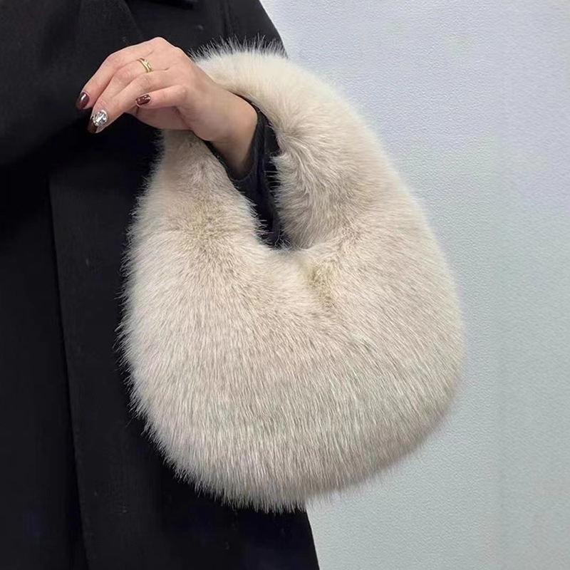 Fashion Soft Plush Half Moon B - đánh giá và giá Women Bags On Sale