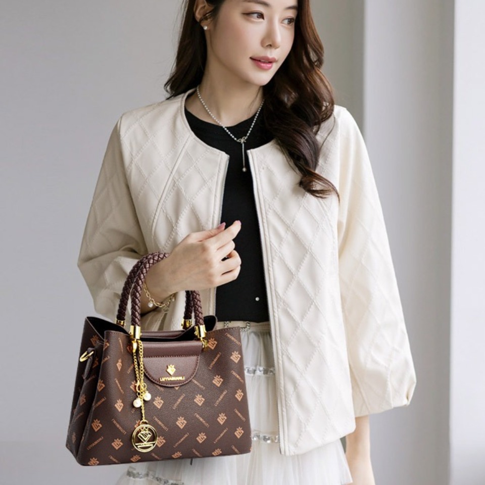 Woven Handle Genuine Brand Hig - đánh giá và giá Women Bags Branded
