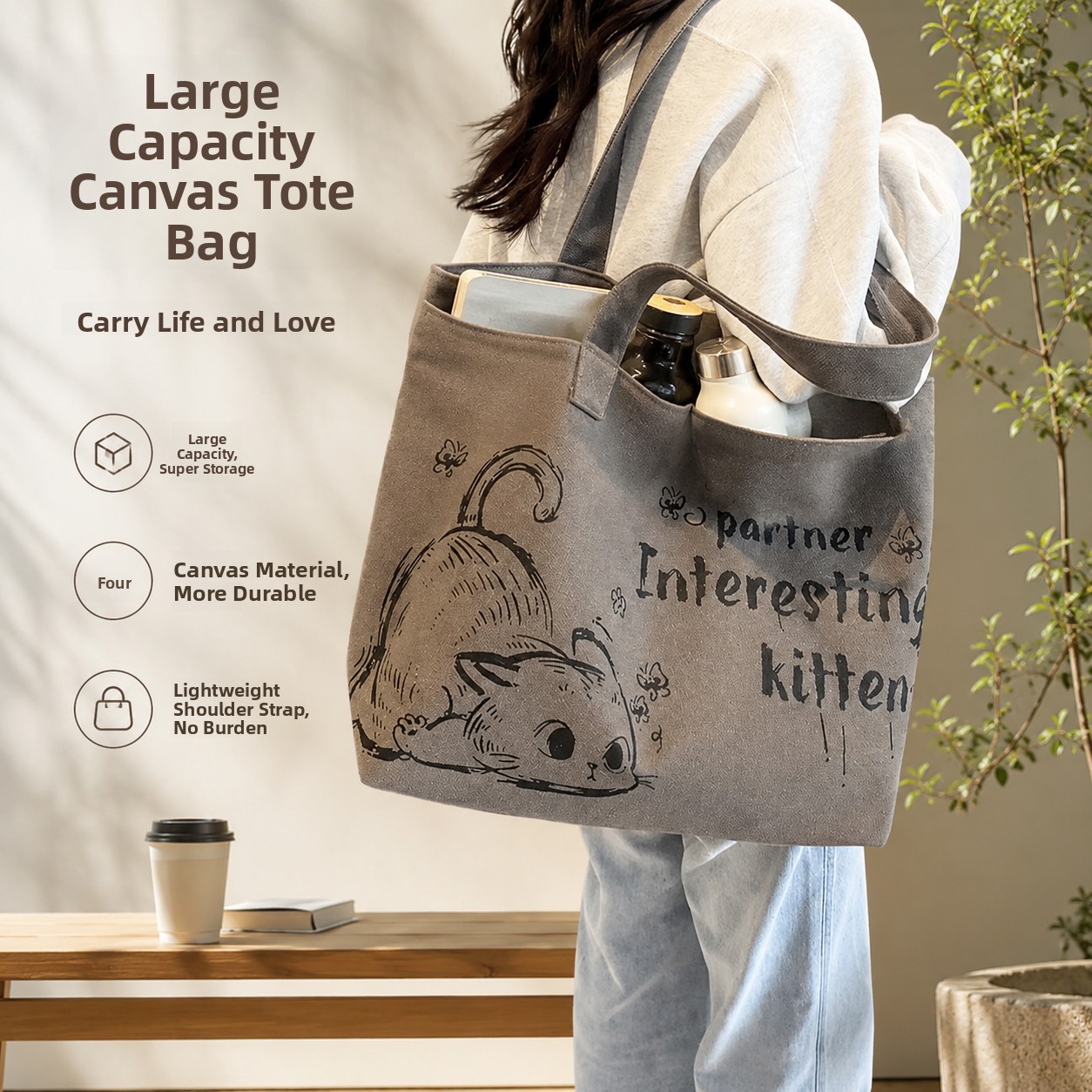 Large Capacity Canvas Tote Bag - đánh giá và giá Women Bags 2026 Trends