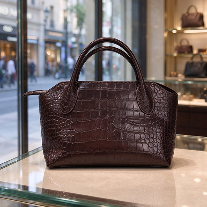 Luxury Women Croc Pattern Top  - đánh giá và giá Women Hand Bags For Office