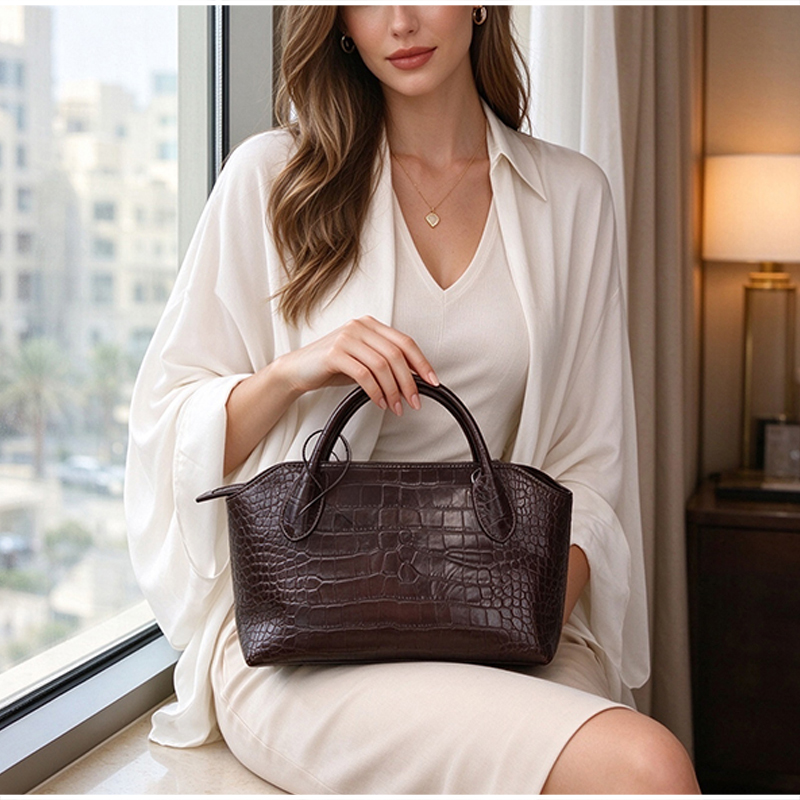 Luxury Women Croc Pattern Top  - đánh giá và giá Women Hand Bags For Office