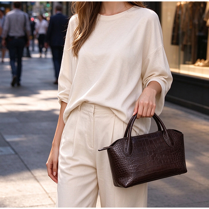 Luxury Women Croc Pattern Top  - đánh giá và giá Women Hand Bags For Office