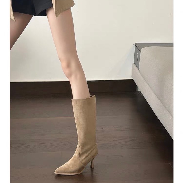 Cow Suede Mid-calf Modern Boot - đánh giá và giá Women Bags On Sale