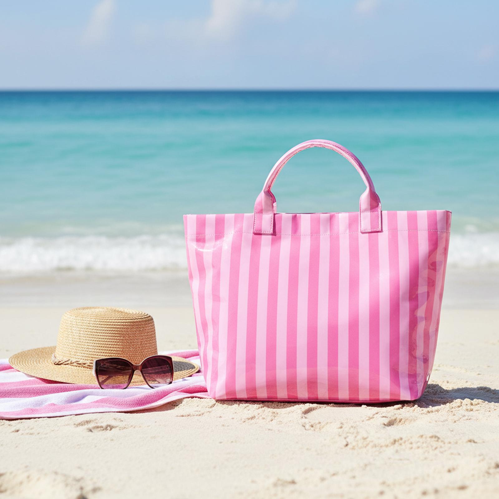 Large Striped Waterproof Tote  - đánh giá và giá Women'S Bags Handbags
