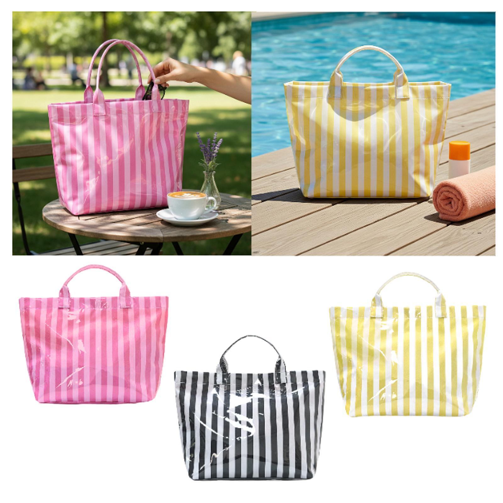 Large Striped Waterproof Tote  - đánh giá và giá Women'S Bags Handbags